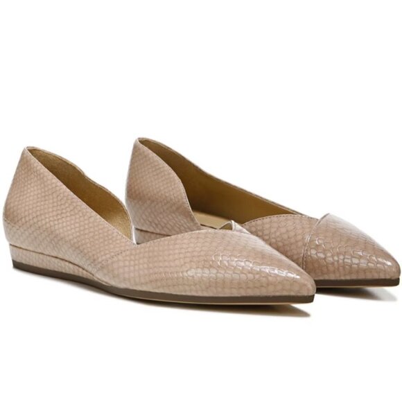 Naturalizer Kristin Half d'Orsay Flat Snake  (WIDE) - Picture 1 of 12